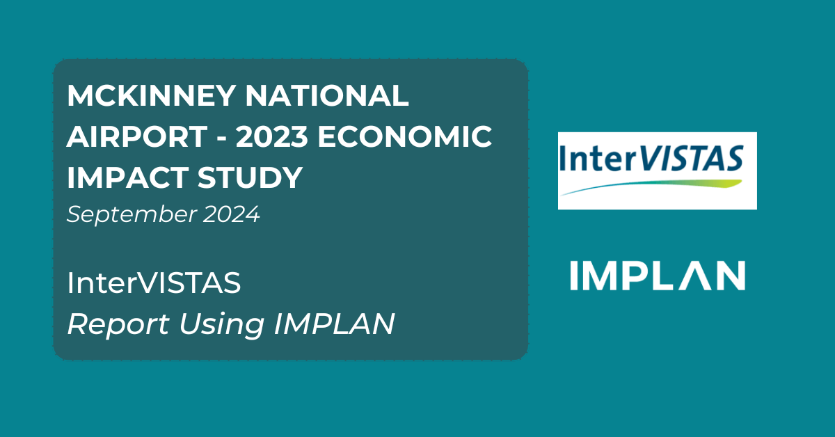 McKinney National Airport Economic Impact Report Title Card - Reports using IMPLAN