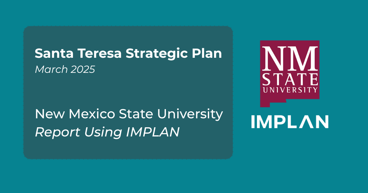 Santa Teresa Strategic Plan Title Card - Analysis using IMPLAN