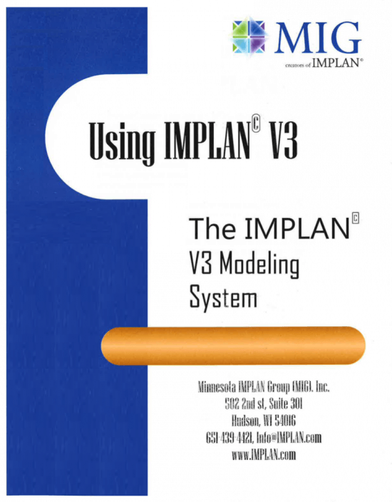 The IMPLAN V3 Modeling System Training Workshop Book (2008)